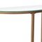 D-Shaped Console Table with Glass Top and Golden Base | Elegant & Modern Entryway Table | Sturdy Metal Frame | Space-Saving Design | Perfect for Living Room, Hallway, Office & Home Décor